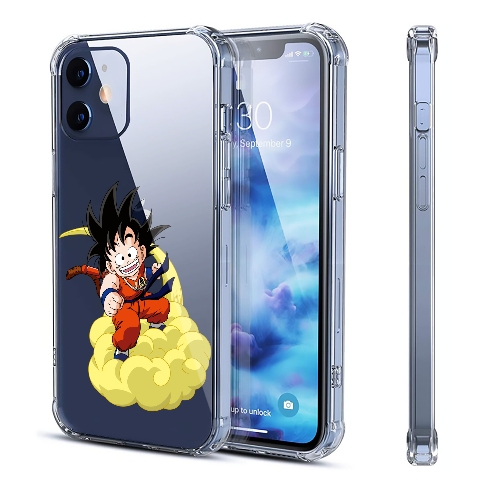 （画像用） ドラゴンボール 孫悟空（そん ごくう）Son Goku カカロット DRAGON BALL Kakarotto 【iPhone 12シリーズ対応】透明スマホケース（クリアソフトケース）